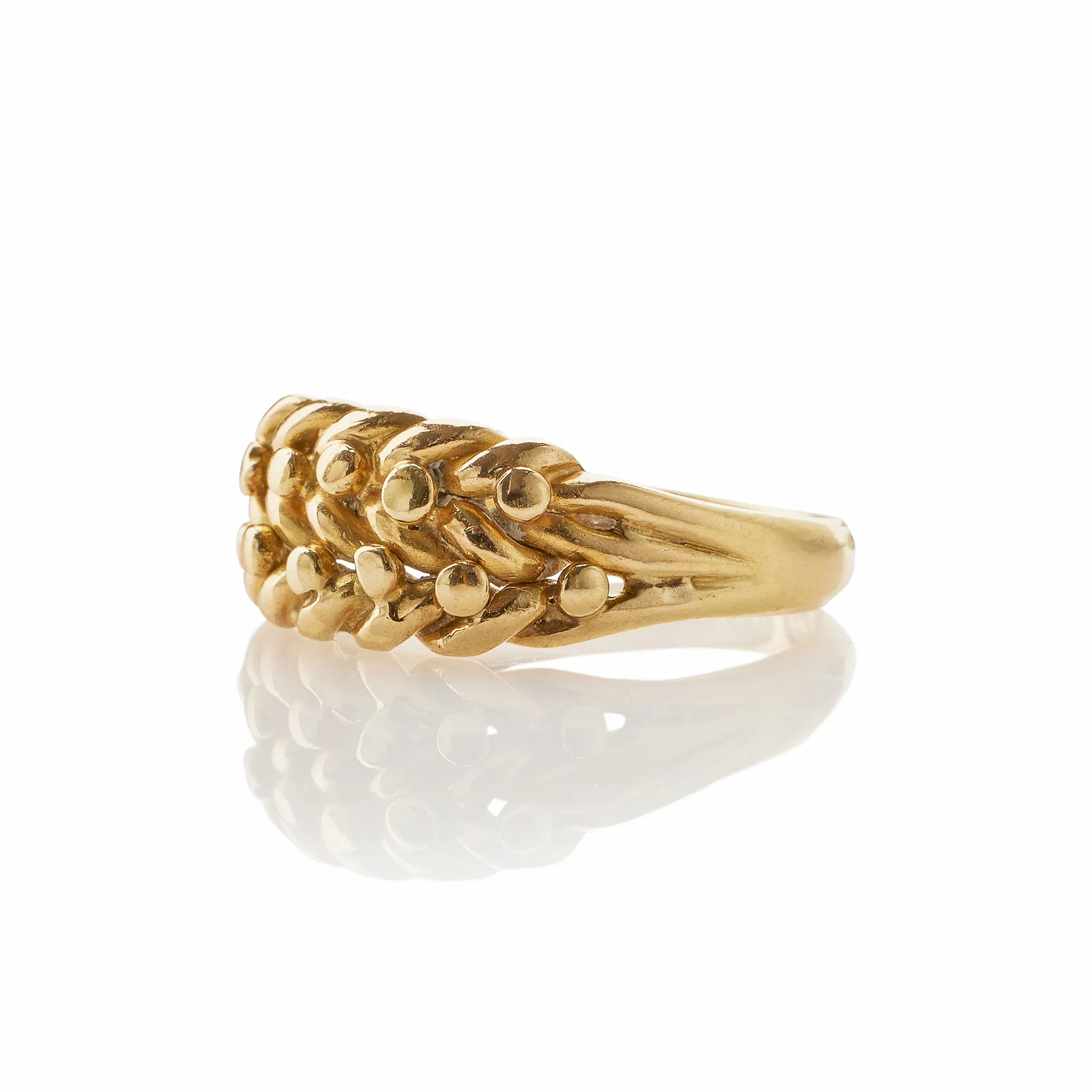 English 18K Gold "Keeper" Ring