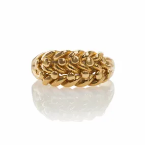 English 18K Gold "Keeper" Ring