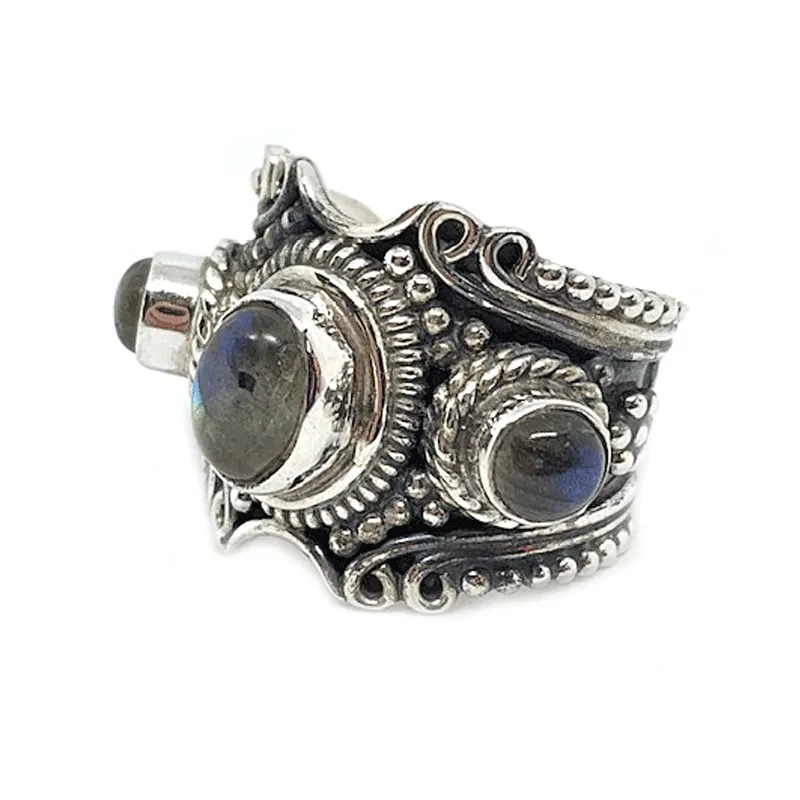 Ethnic Style Labradorite Boho Ring