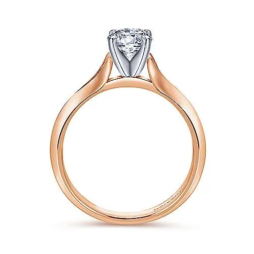 Gabriel "Ellis" 14K Rose Gold Solitaire Engagement Ring