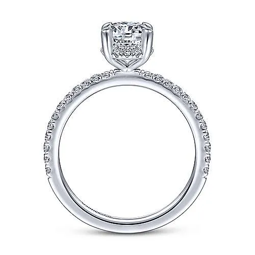 Gabriel "Hart" 14K Oval Diamond Engagement Ring