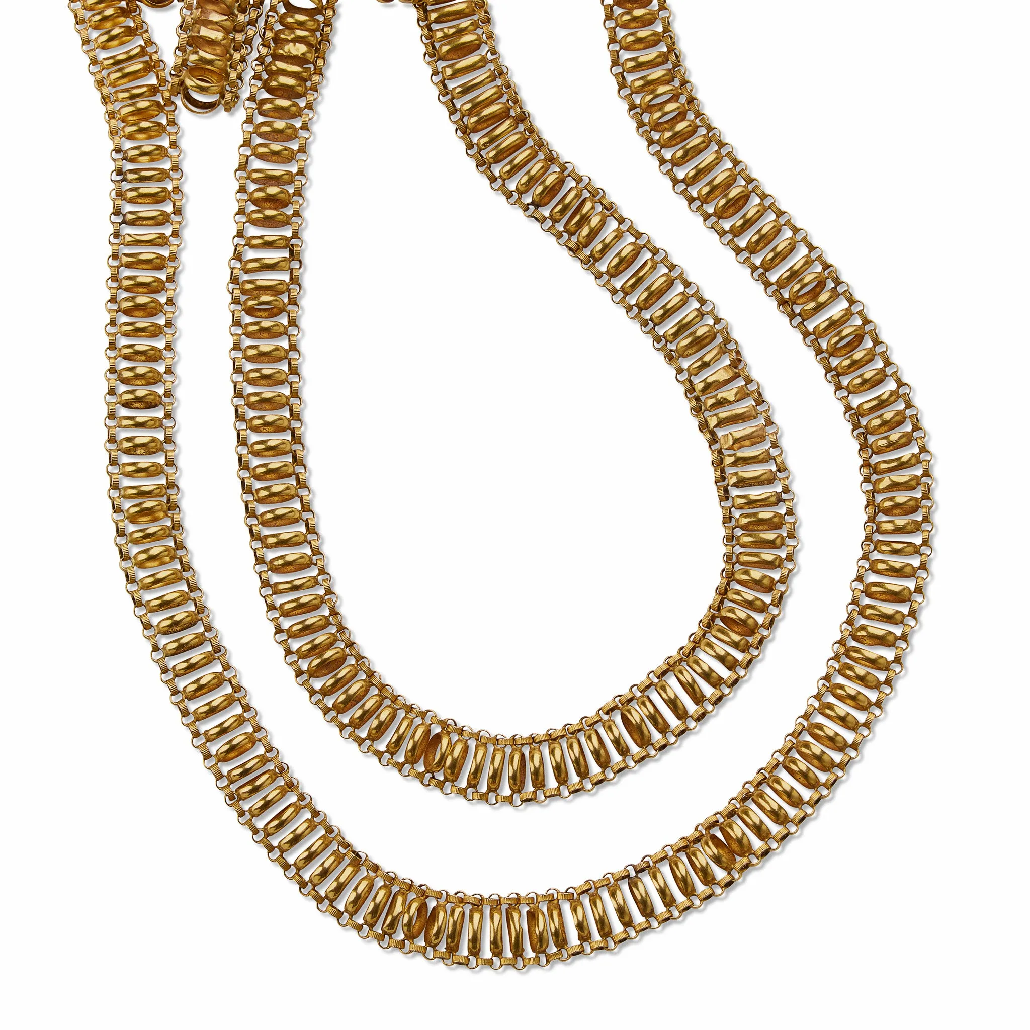 Georgian Long Chain 18K Gold Necklace