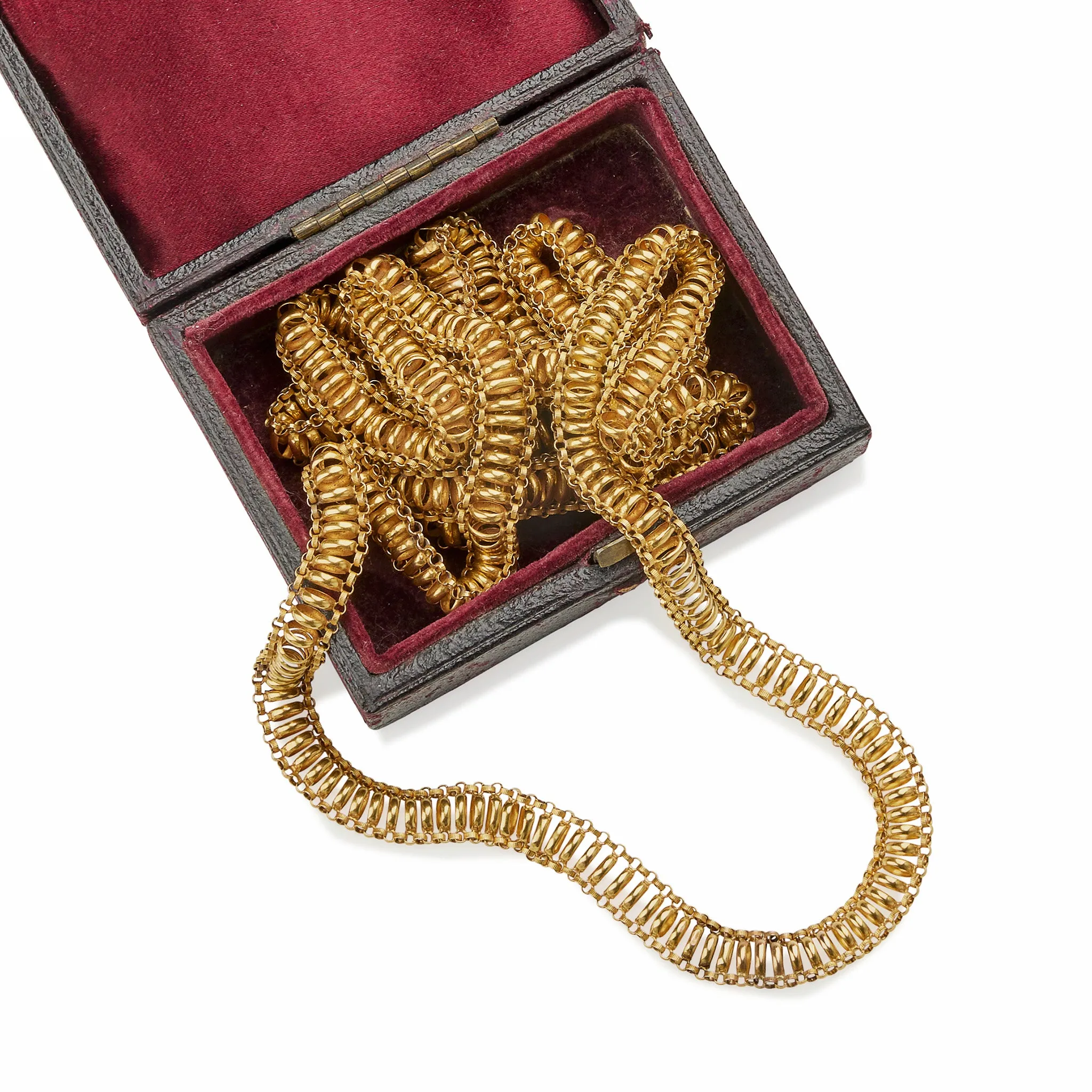 Georgian Long Chain 18K Gold Necklace