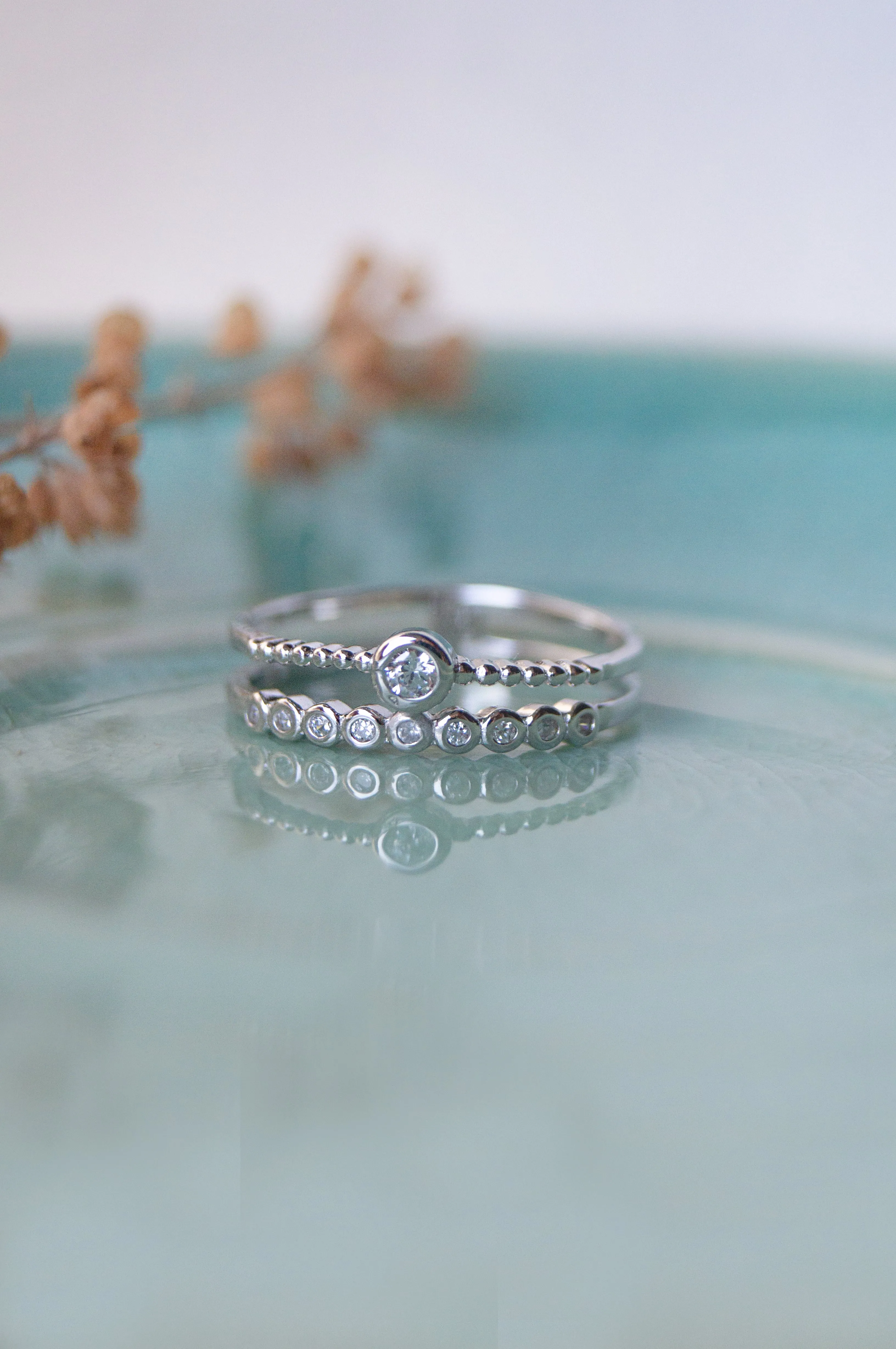 Gleaming Two Layer Sterling Silver Ring