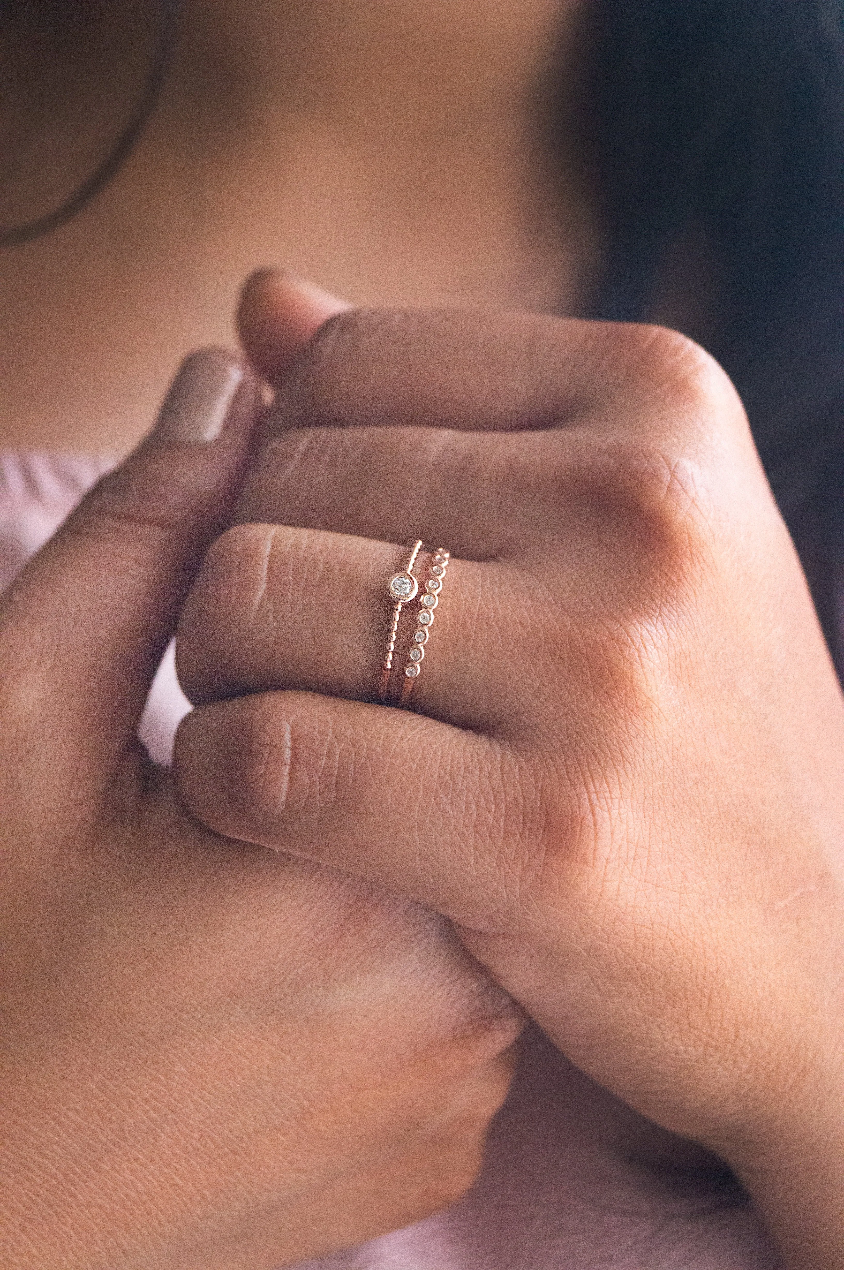 Gleaming Two Layer Sterling Silver Ring