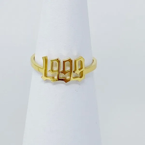 Gold Birth Year Ring