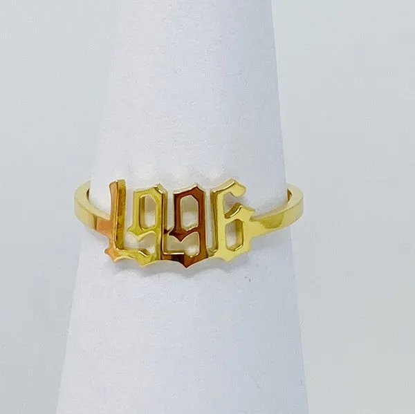 Gold Birth Year Ring