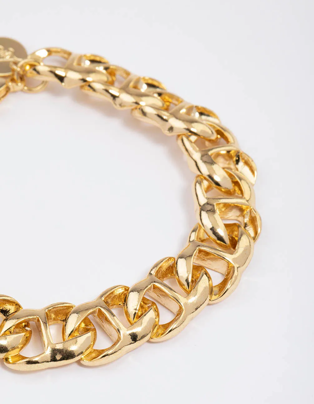 Gold Plated Figure Eight Chain Bracelet