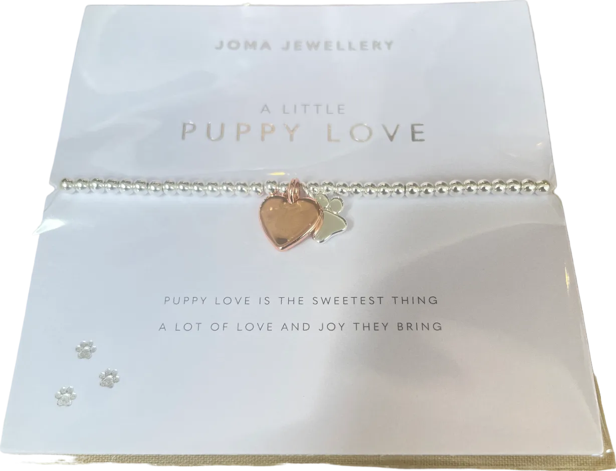 Joma Jewellery Silver/rose Gold A Little 'puppy Love' Bracelet One Size