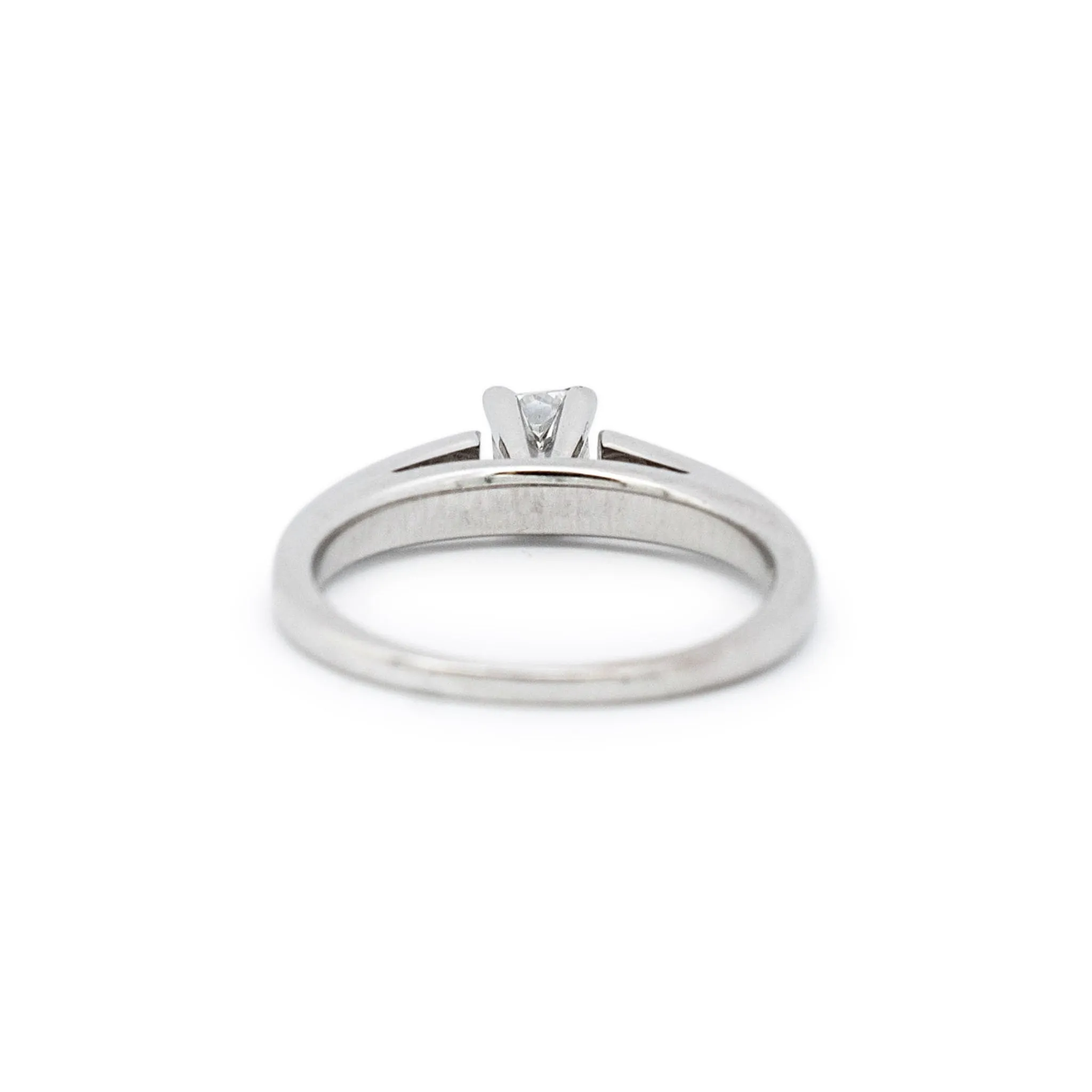 Ladies 14K White Gold Princess Cut Solitaire Diamond Engagement Ring