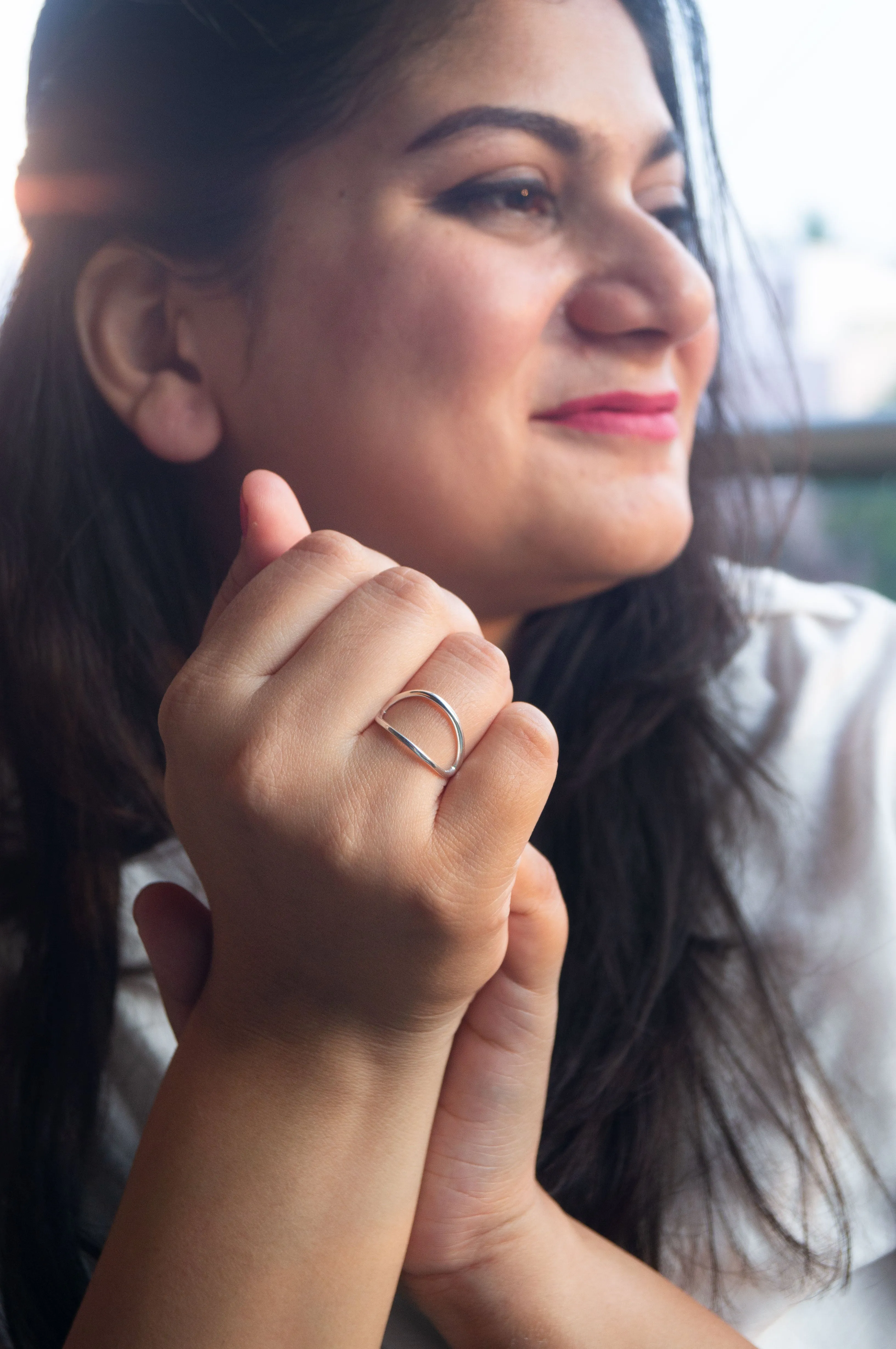 Loop Whole Sterling Silver Ring