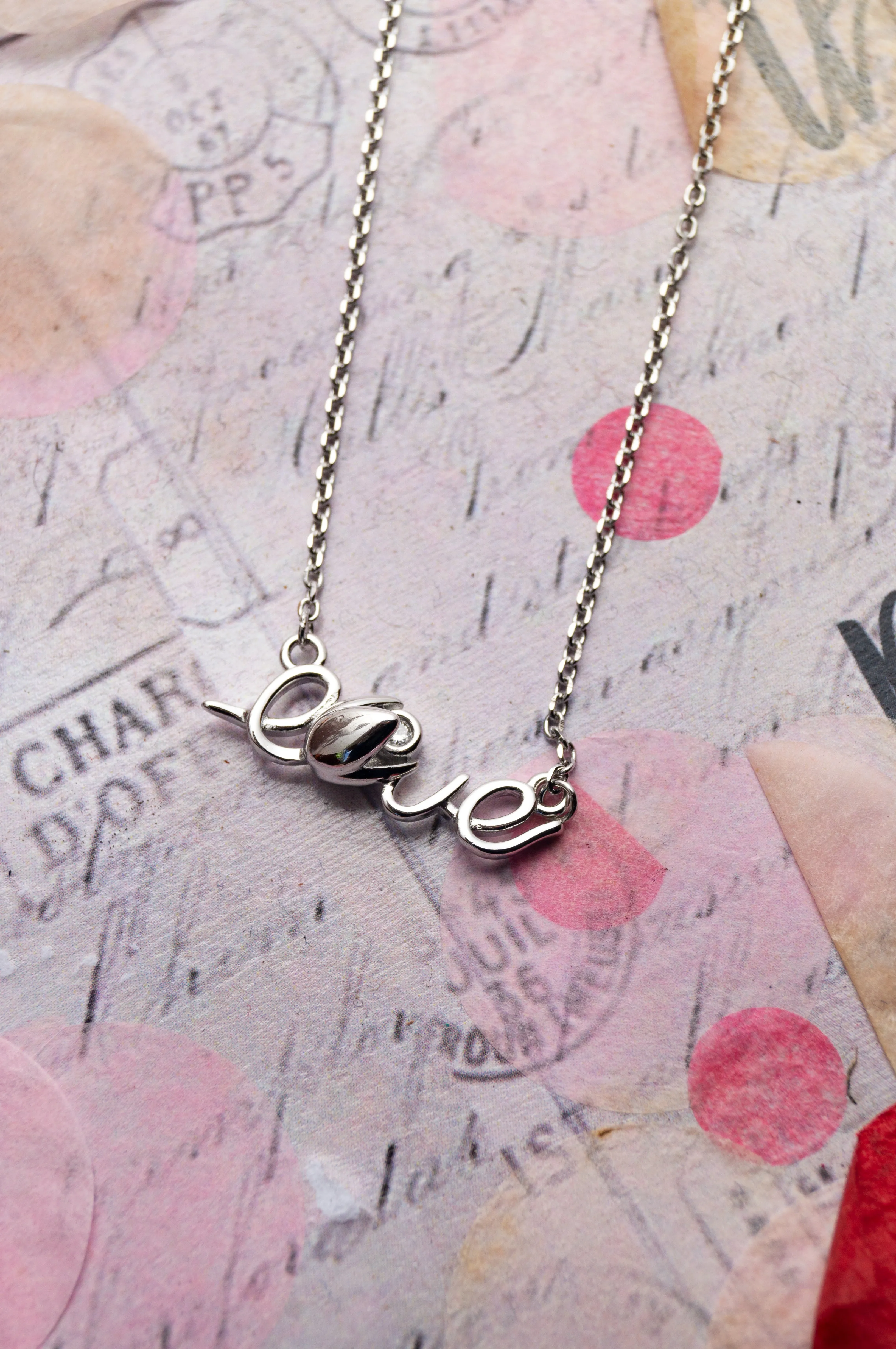 Love Letter Sterling Silver Pendant Necklace