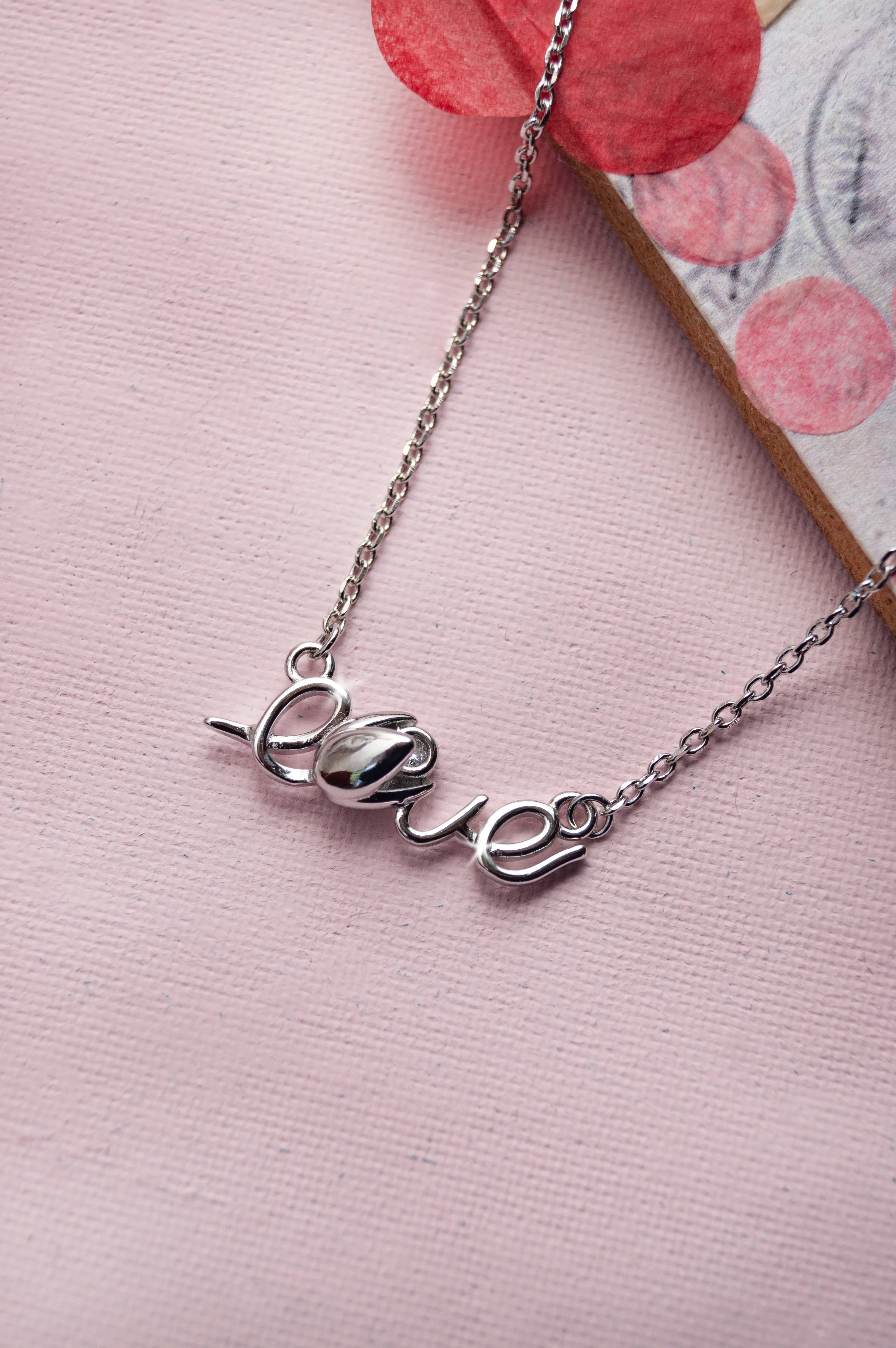 Love Letter Sterling Silver Pendant Necklace