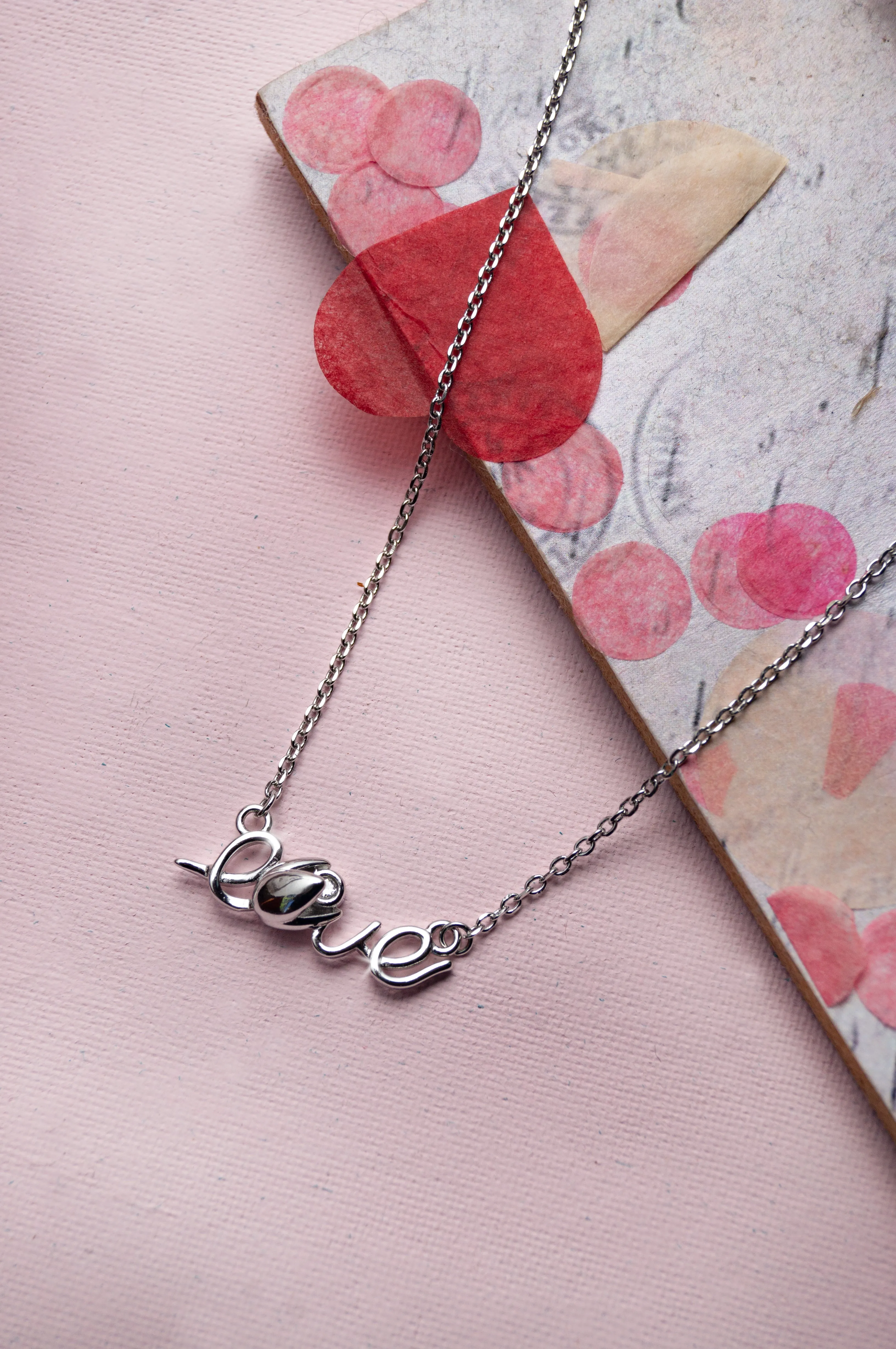 Love Letter Sterling Silver Pendant Necklace