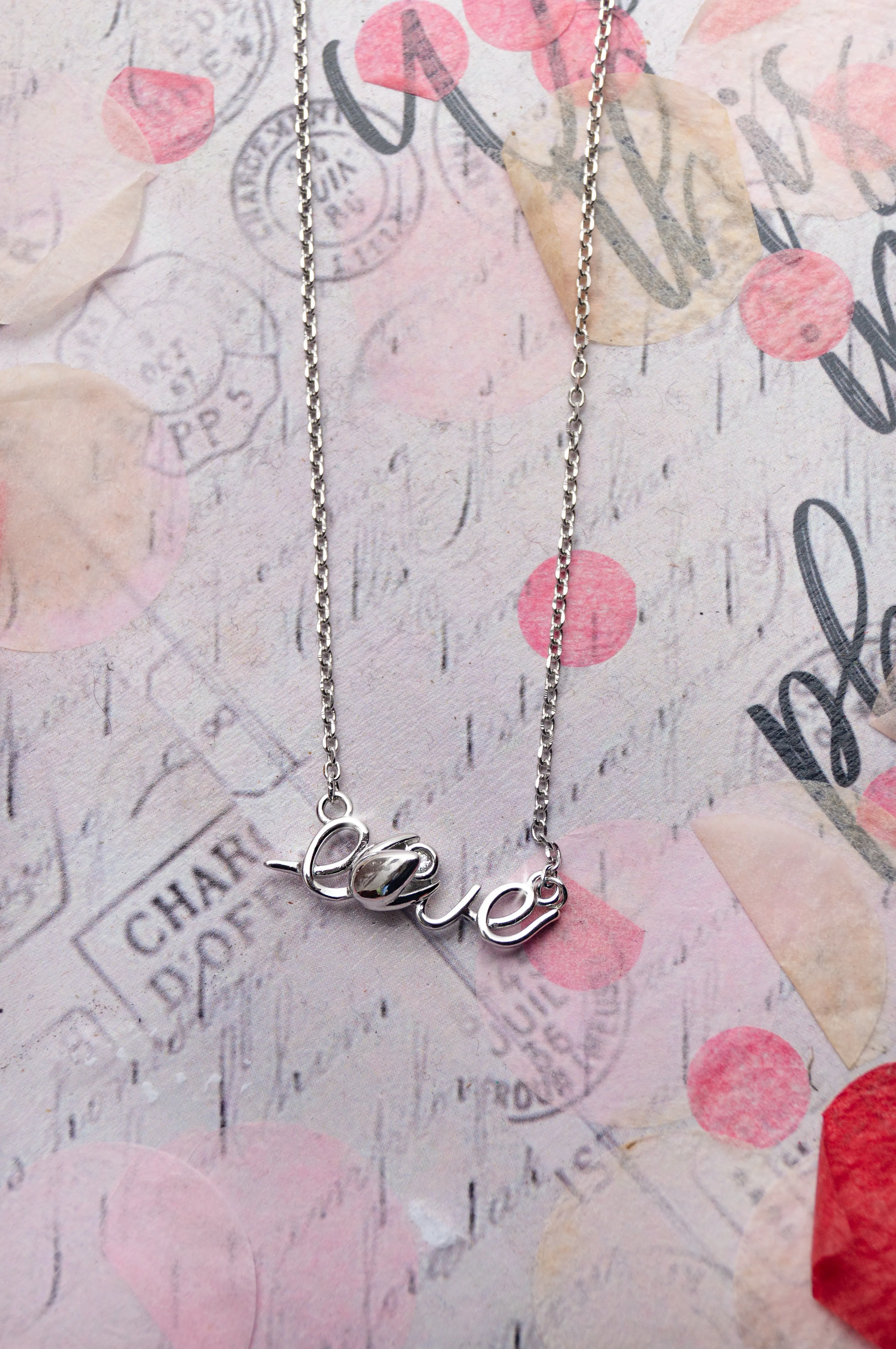 Love Letter Sterling Silver Pendant Necklace