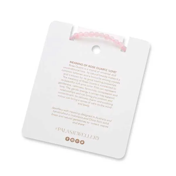 Love You Always Mum - Rose Quartz Gem Bracelet