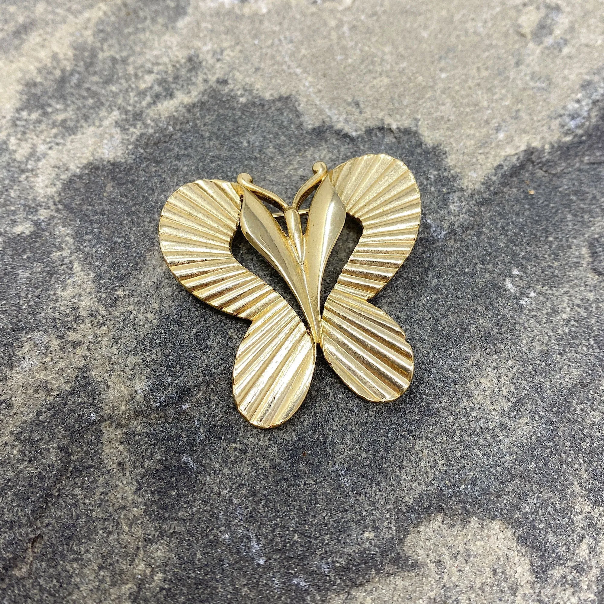 MATHIAS gold butterfly brooch