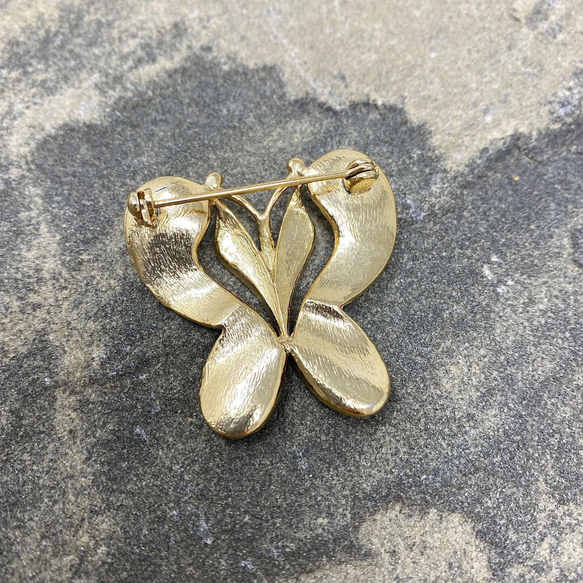 MATHIAS gold butterfly brooch