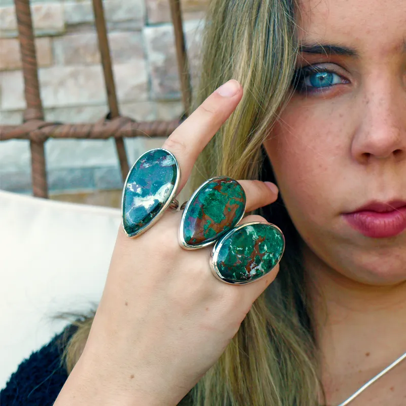 Montie Chrysocolla Statement Ring - B