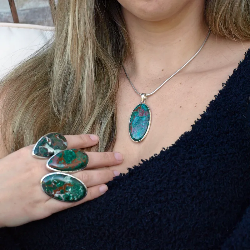 Montie Chrysocolla Statement Ring - B