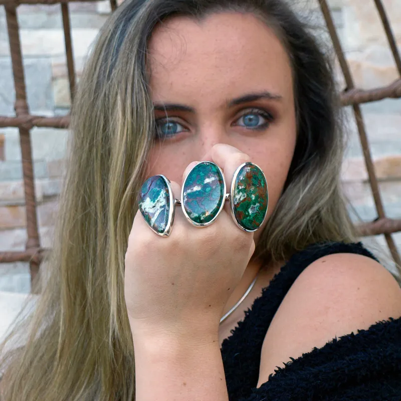 Montie Chrysocolla Statement Ring - E