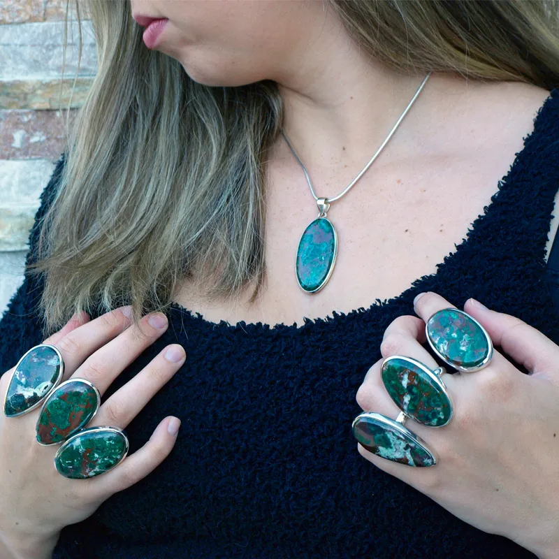 Montie Chrysocolla Statement Ring - E