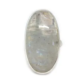 Moonstone Classic Oval Silver Ring