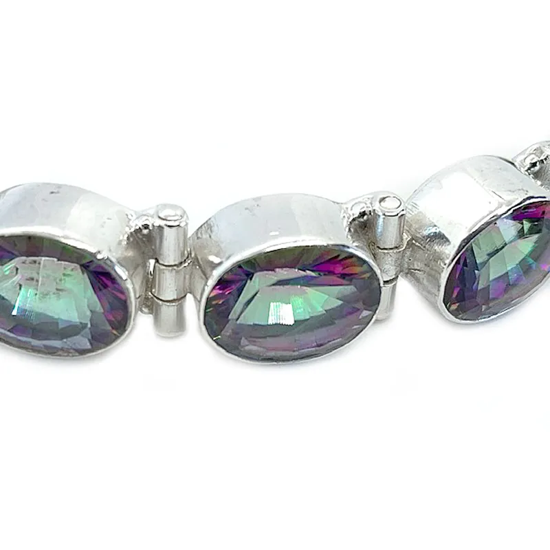 Mystic Topaz Oval Gemstone Bracelet