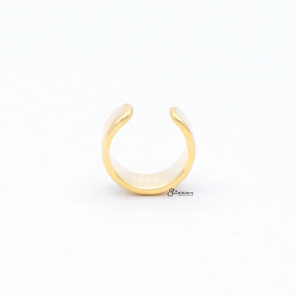 Non Pierced Sterling Silver Conch Ear Cuff - Gold