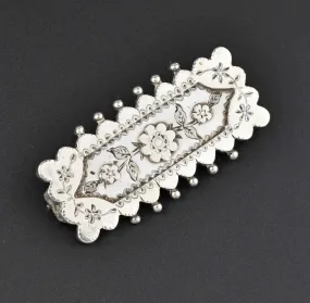 ON HOLD Vintage Forget Me Not Silver Victorian Brooch