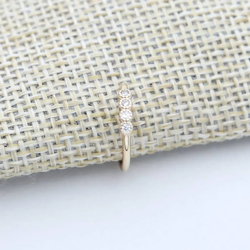 One Line CZ Ear Cuff - Gold