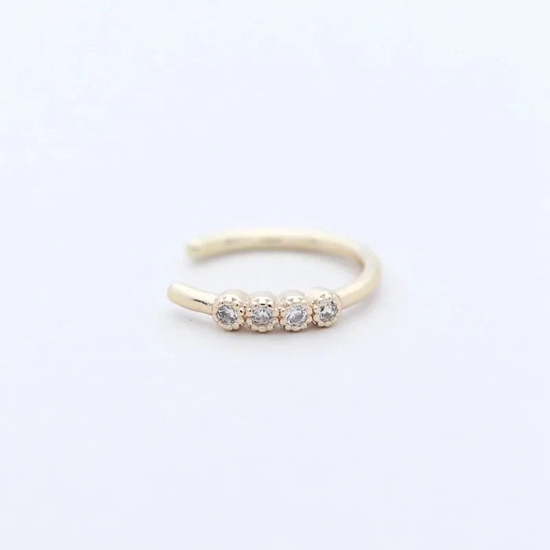 One Line CZ Ear Cuff - Gold