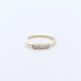 One Line CZ Ear Cuff - Gold