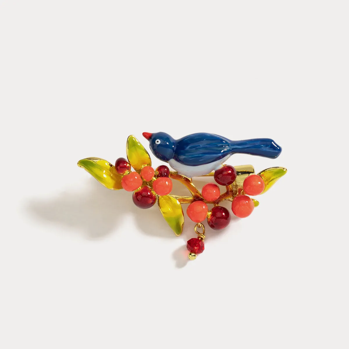 Pair of Lovebirds Brooch