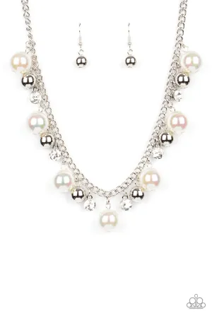 Paparazzi Galactic Gala - White Iridescent Necklace