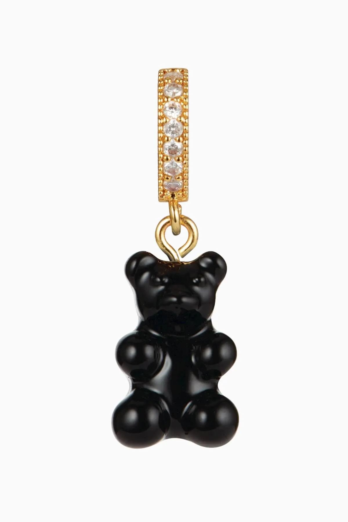 Pave Nostalgia Bear Pendant | Black