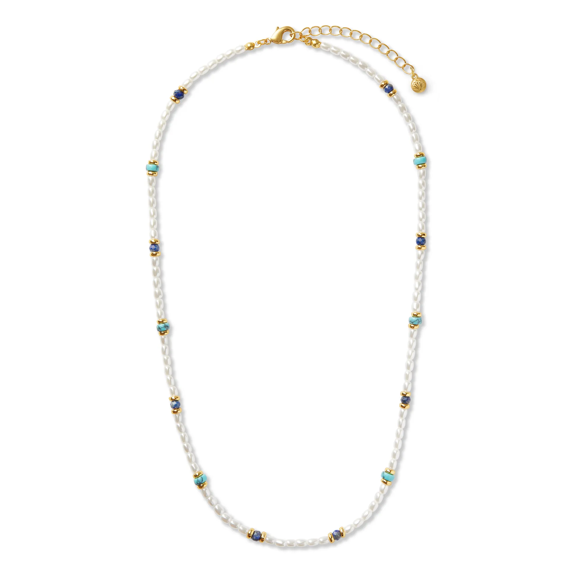 Pearl & Semi-Precious Stone Beaded Necklace