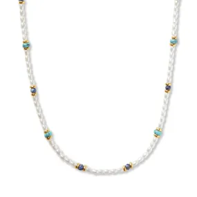 Pearl & Semi-Precious Stone Beaded Necklace