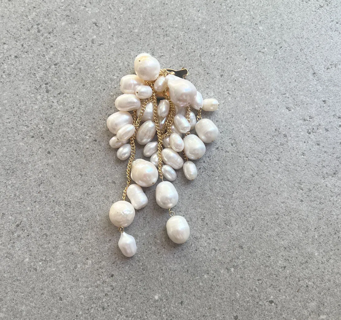 Pearl Cluster Brooch, Gold