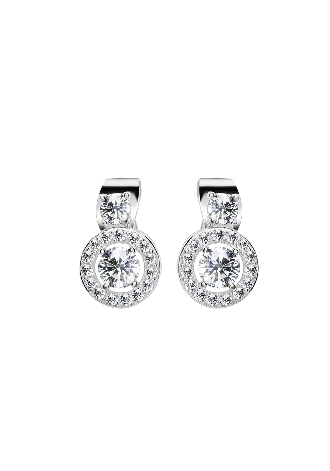 Petite Cubic Zirconia Earrings - Silver