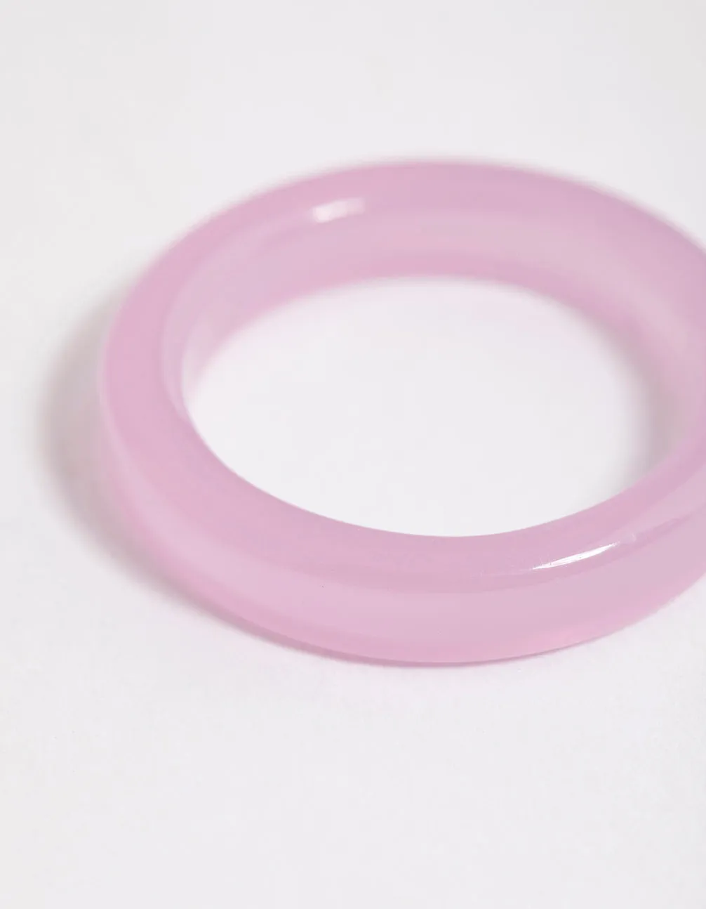 Pink Acrylic Solid Band Ring