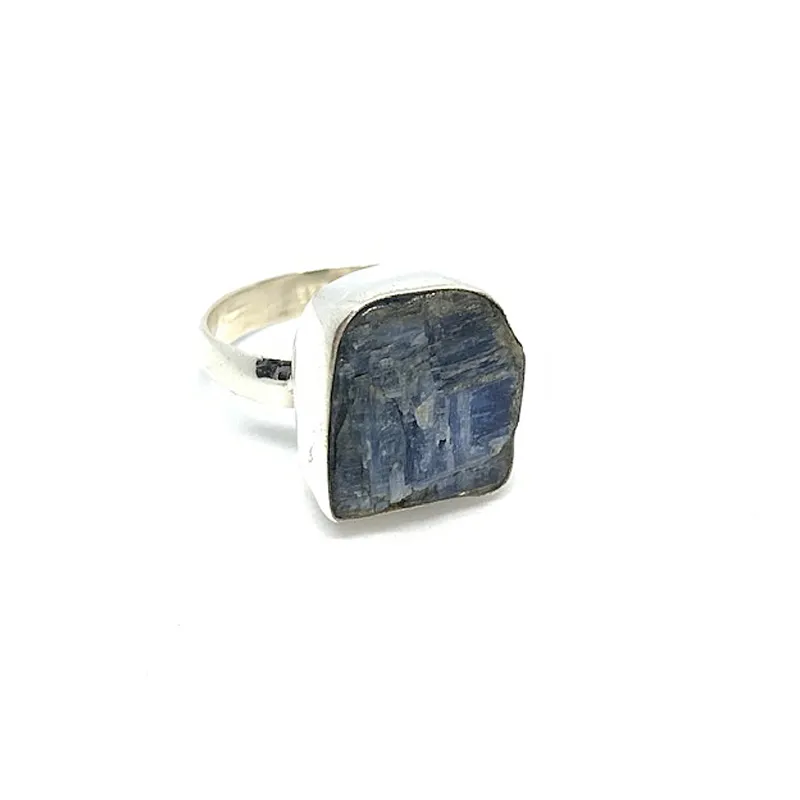 Raw Purple Kyanite Silver Ring