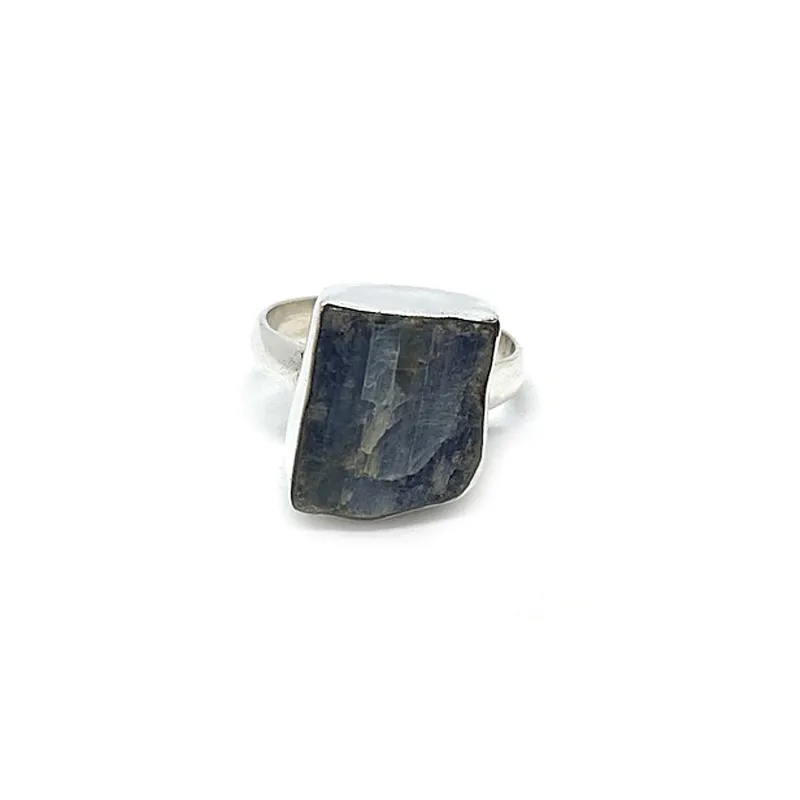 Raw Purple Kyanite Silver Ring