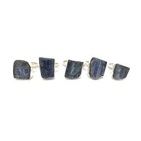 Raw Purple Kyanite Silver Ring