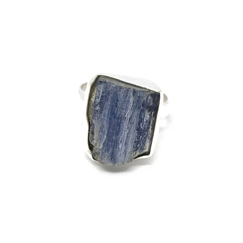 Raw Purple Kyanite Silver Ring