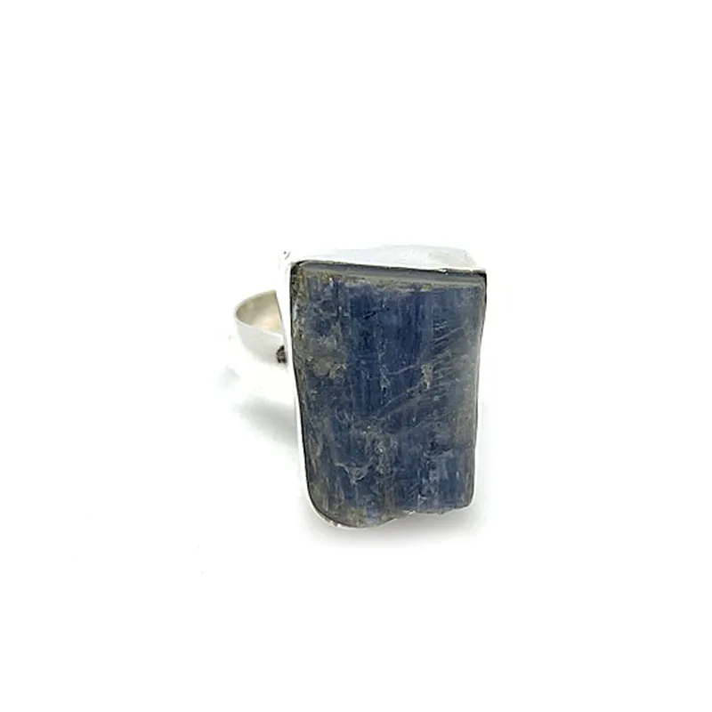 Raw Purple Kyanite Silver Ring