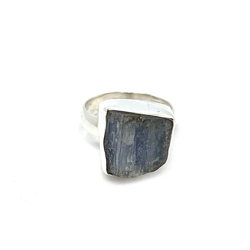 Raw Purple Kyanite Silver Ring