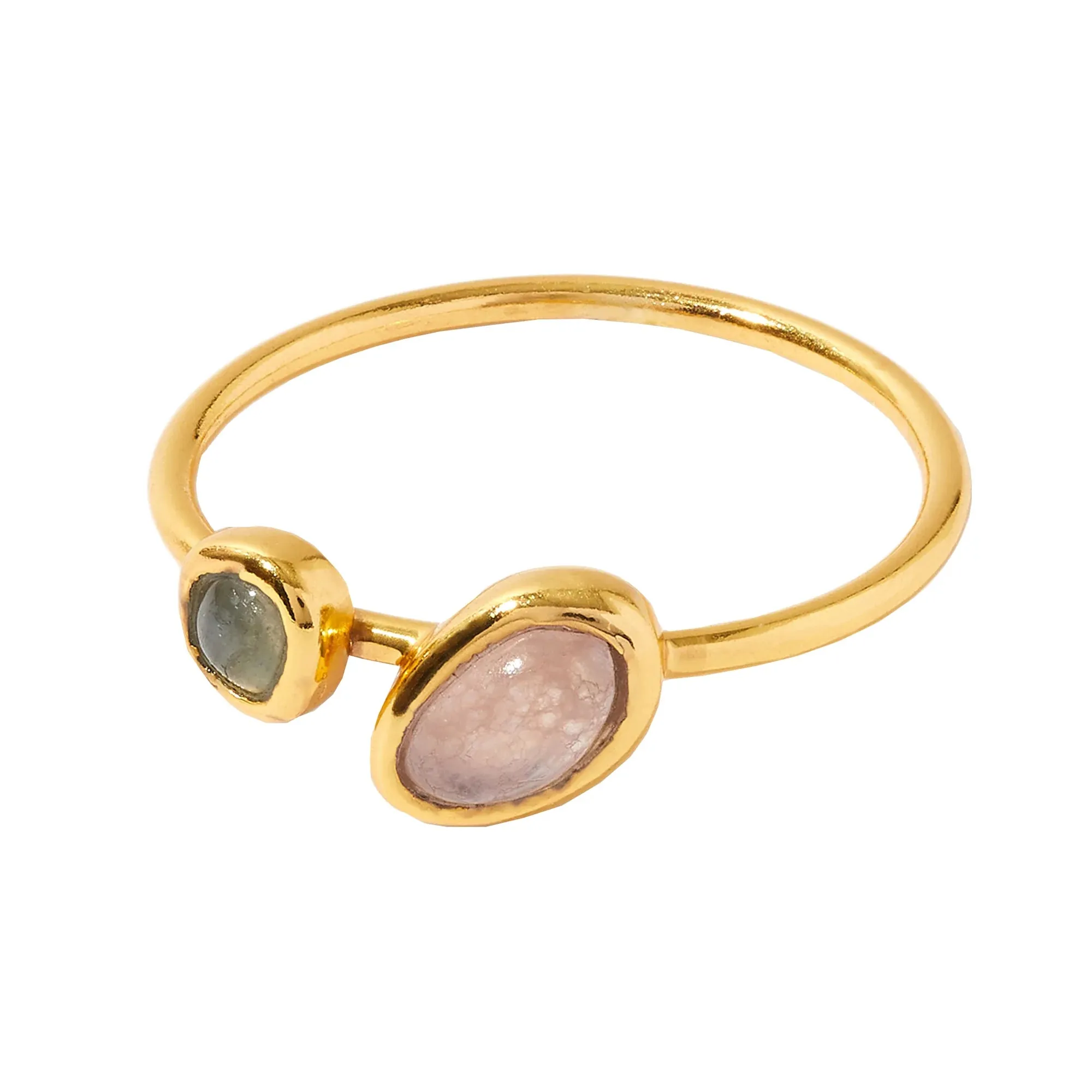 Real Gold Plated Z Healing Stone Ring For Women By Accessorize London-Medium