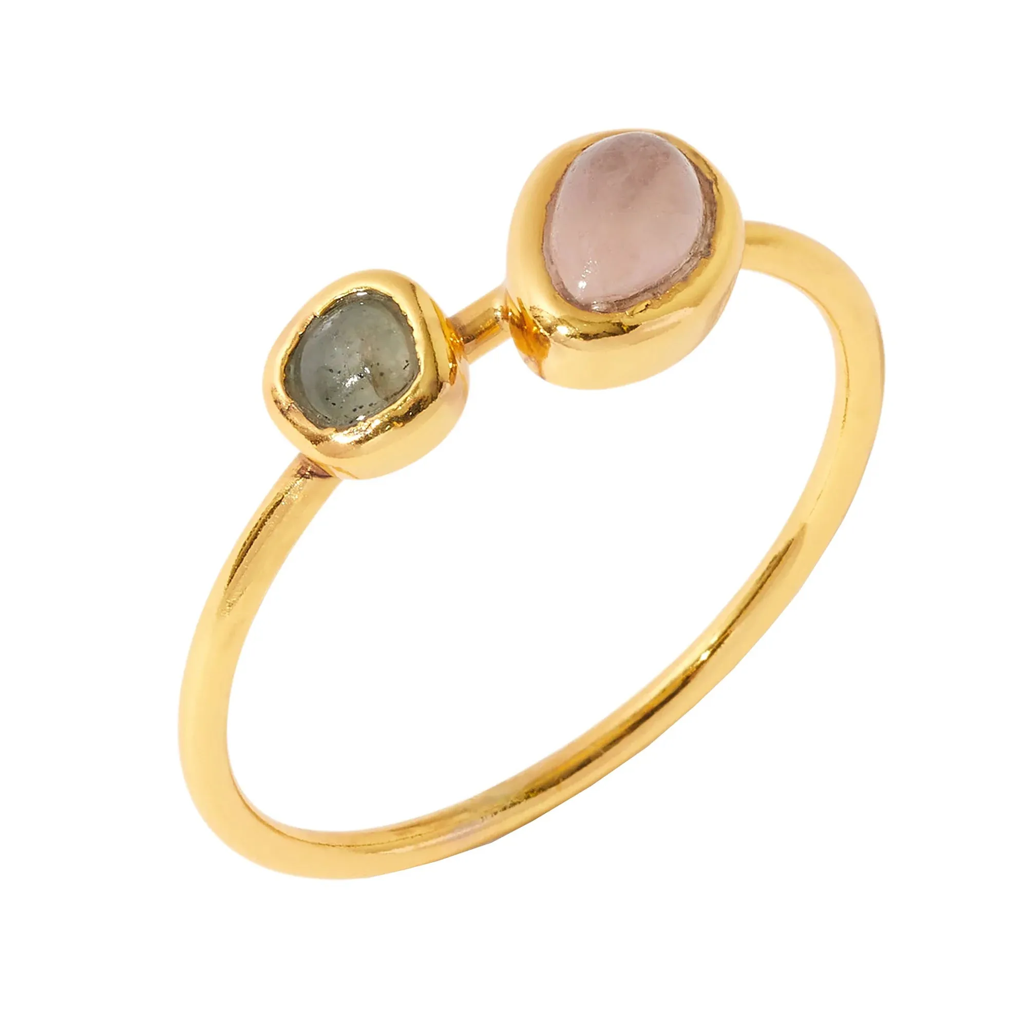 Real Gold Plated Z Healing Stone Ring For Women By Accessorize London-Medium