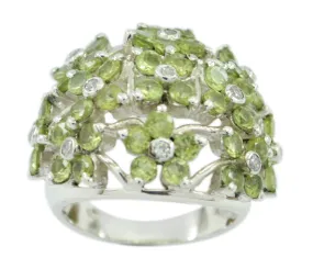 Riyo Excellent Gemstones Peridot 925 Sterling Silver Ring Gift